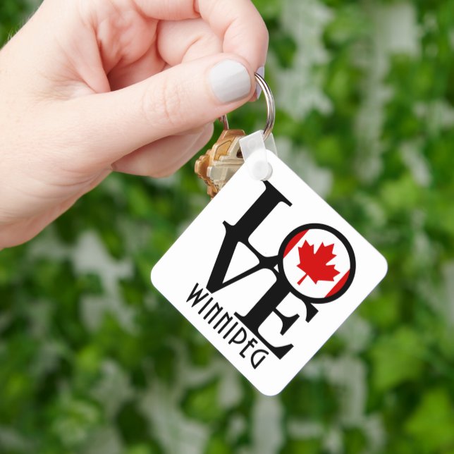 Llavero LOVE Winnipeg Canadá (Mano)