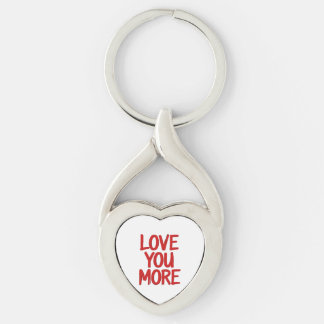 Llavero Love You More Minimal Heartfelt Design