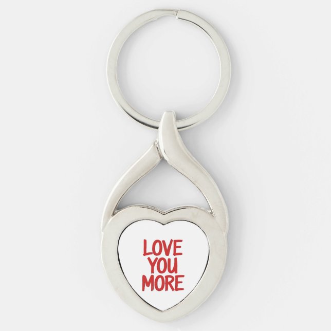 Llavero Love You More Minimal Heartfelt Design  (Anverso)