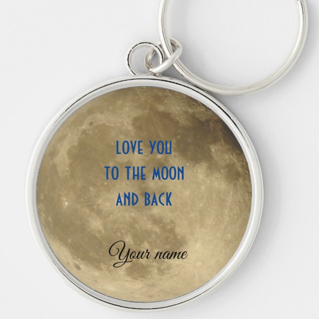 Llavero Love you to the Moon and Back Keychain (Frente)