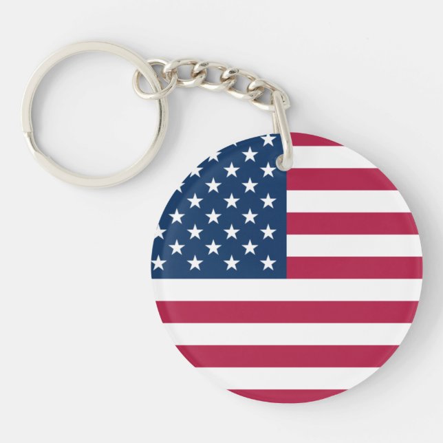 Llavero Lovely American Hero Patriotic USA Flag Keychain (Frente)
