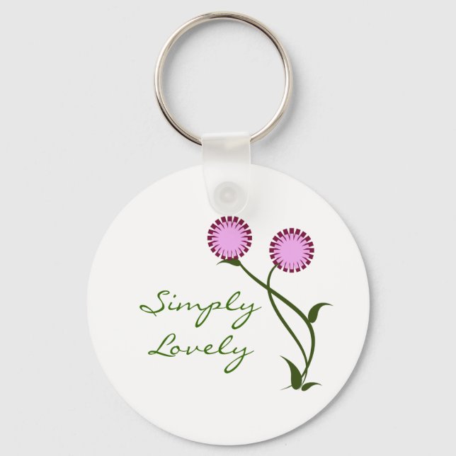 Llavero Lovely Blooms Keychain, Lavanda (Anverso)