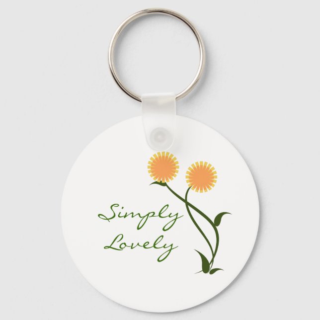 Llavero Lovely Blooms Keychain, Naranja (Anverso)