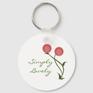 Llavero Lovely Blooms Keychain, Red