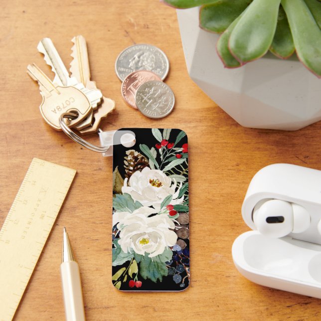 Llavero Lovely Florals Aluminium Rectangle Keychain (Escritorio )