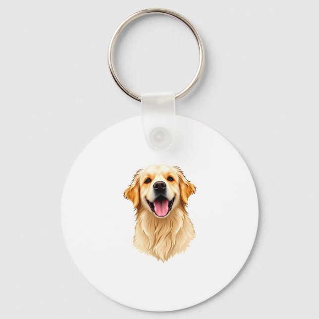 Llavero Lovely Golden Retriever Keychain (Anverso)
