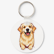 Lovely Golden Retriever Keychain