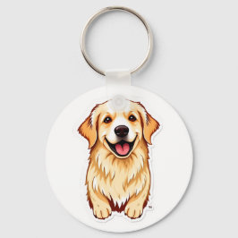 Llavero Lovely Golden Retriever Keychain