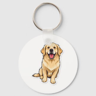 Llavero Lovely Golden Retriever Keychain