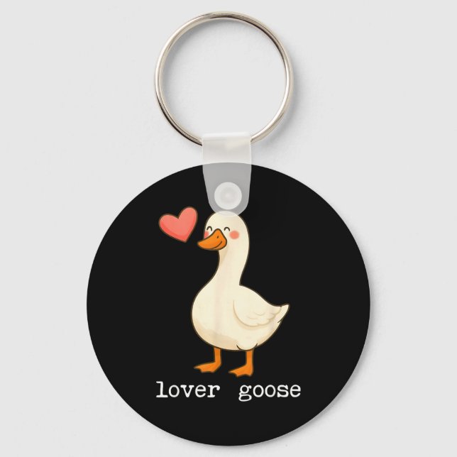 Llavero Lover Goose And Fighter Goose, Funny Couple Goose  (Anverso)