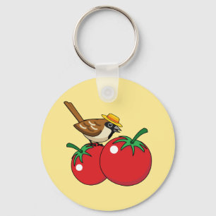Llavero Lover Sparrow Orgánico come tomate rojo