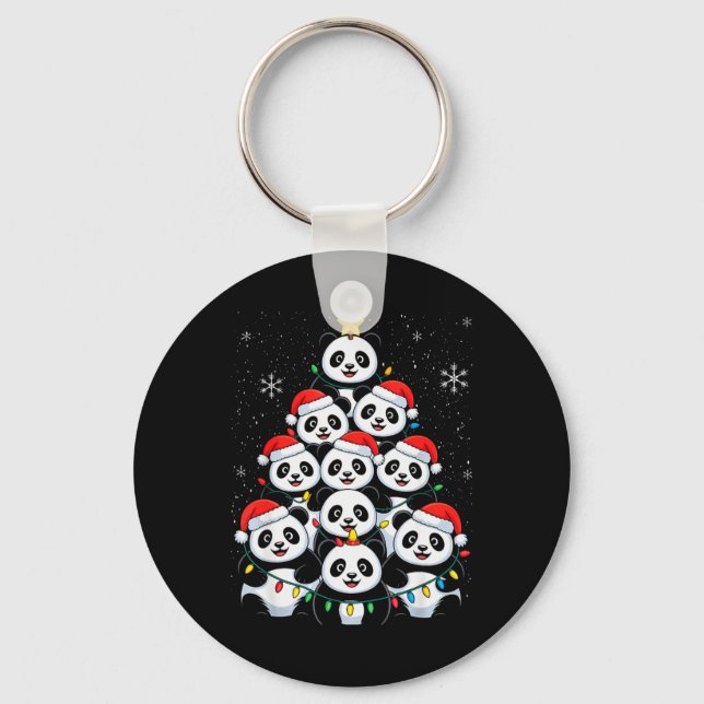 Llavero Lover Xmas Panda Christmas Tree T Shirt  (Anverso)