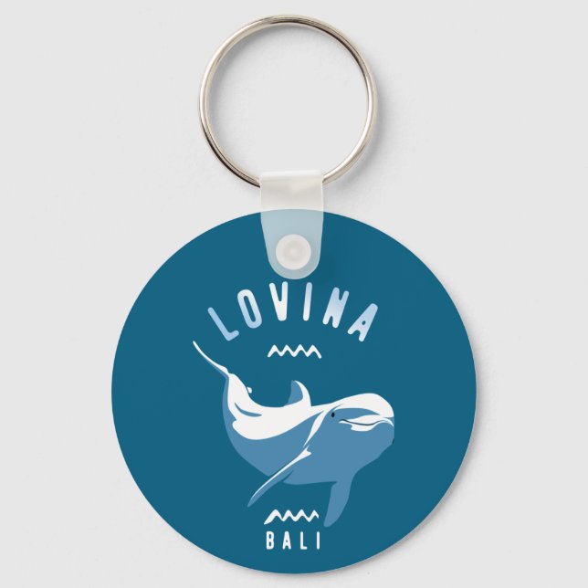 Llavero Lovina Bali - Nadando Con Delfines (Anverso)