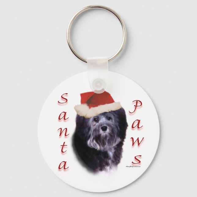 Llavero Lowchen Santa Paws (Anverso)