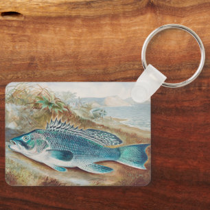 Llavero Lubina por S.A. Kilbourne, Pez Vintage