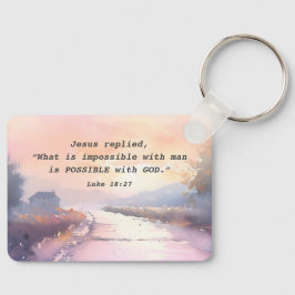 Llavero Lucas 18:27 Posible con Dios, Jesús Biblia Verse