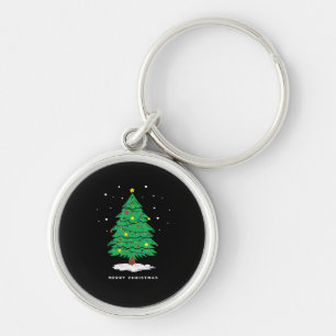 Llavero Luces de árbol de Navidad alegre Santa retro