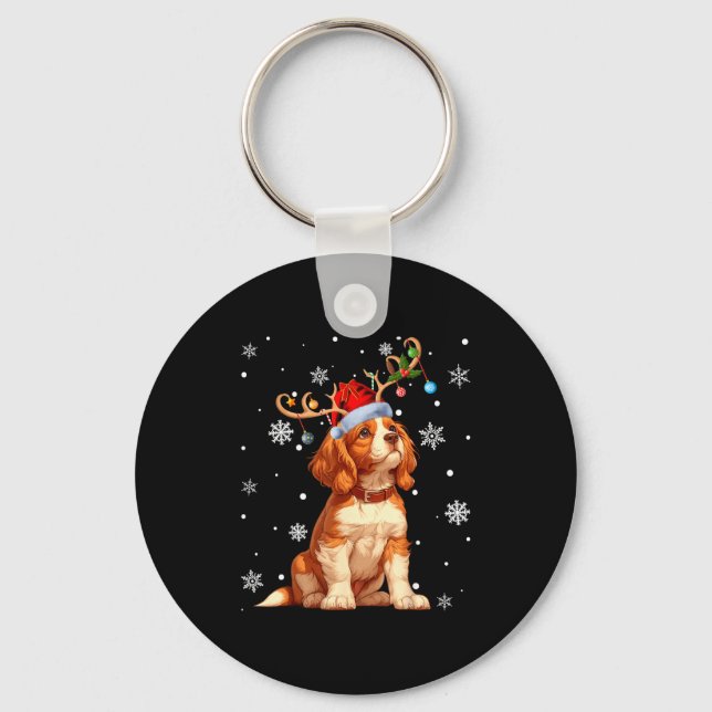 Llavero Luces de Navidad Cavalier King Charles Spaniel Xma (Anverso)