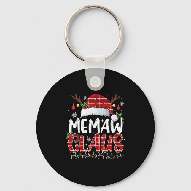 Llavero Luces de Navidad de Memaw Claus Pijama Familia Com (Anverso)