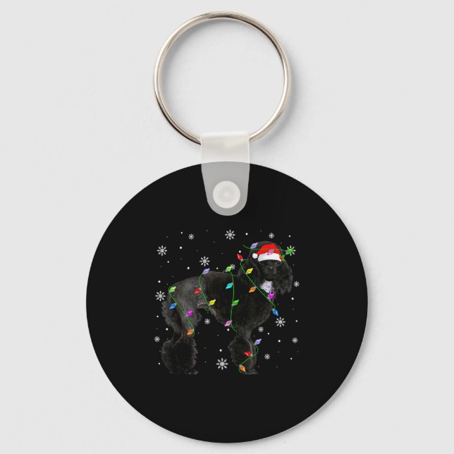 Llavero Luces de Navidad de Perro Odle Divertido Sombrero  (Anverso)