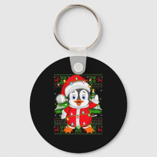 Llavero Luces de Navidad de Pingüino Disfraz de Santa Cami