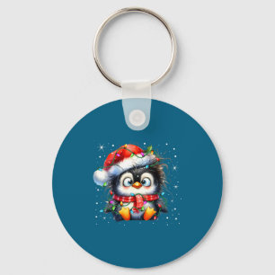Llavero Luces de Navidad de Pingüino Lindo Amantes de Ping