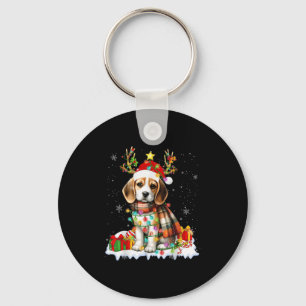 Llavero Luces de Navidad de Santa Beagle Perro Reno Divert