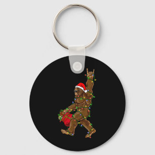 Llavero Luces de Navidad de Santa Bigfoot Rock Divertido S