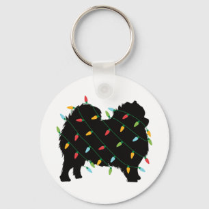 Llavero Luces de Navidad Pomerania Regalo Divertido Para A