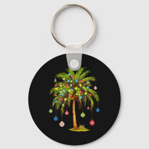 Llavero Luces de palmera de Navidad hawaiana tropical Xmas