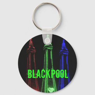 Llavero Luces de Torre Hermosas Blackpool, Rojo, Verde,