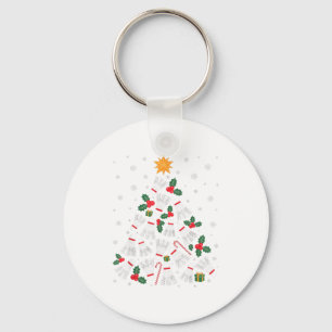 Llavero Luces divertidas de árbol de Navidad de bádminton