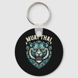 Llavero Lucha callejera de tigre de Muay Thai Boxeo tailan