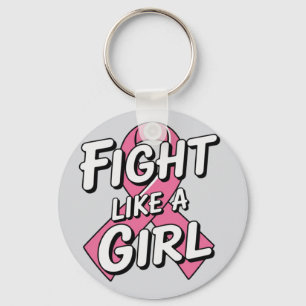 Llavero Lucha Como una Chica Diseño de Concienciación so