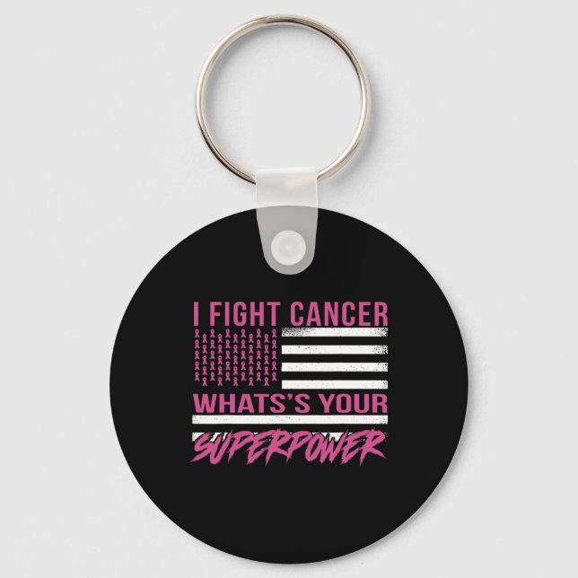 Llavero Lucha contra el cáncer: ¿Cuál es tu superpoder? (Anverso)