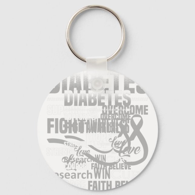 Llavero Lucha contra la diabetes Ayuda a la Conciencia Esp (Anverso)