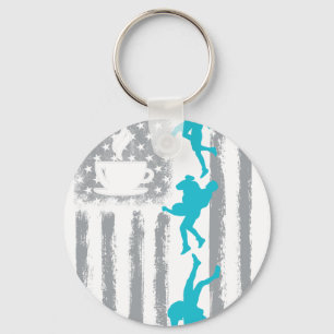 Llavero lucha de café - Bandera estadounidense vintage de 