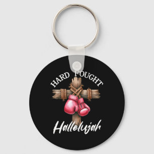 Llavero Lucha dura Hallelujah Boxing Guantes God Faith Jes