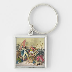 Llavero Lucha entre los indios y los Conquistadors locales