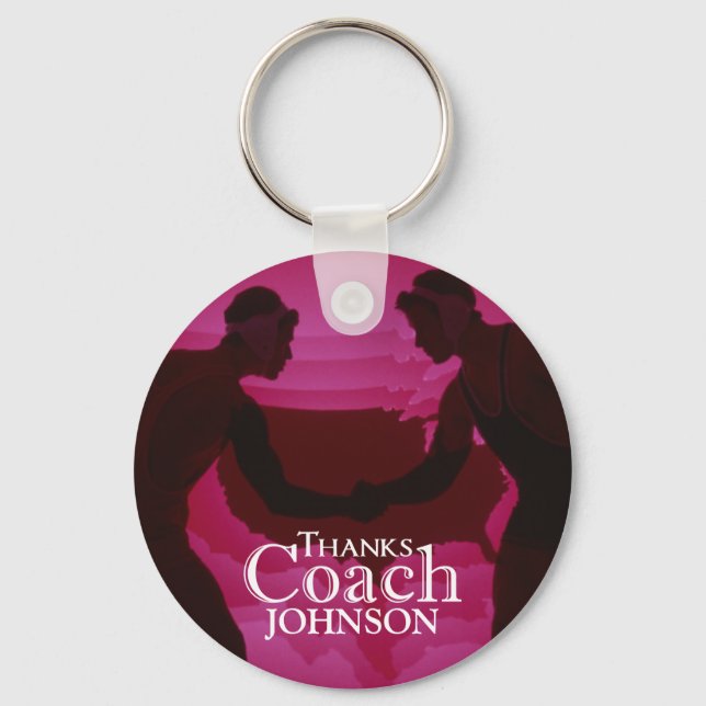 Llavero Lucha gracias entrenador Silhouette Red (Anverso)