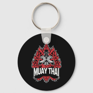 Llavero Lucha Muay Thai - Combatiente tailandés de boxeo