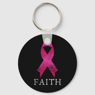 Llavero Luchador De Cinta Rosa De La Fe Del Cáncer De Mama