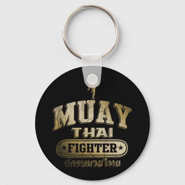 Llavero Luchador de Gold Muay Thai (Anverso)