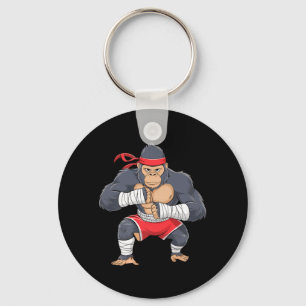 Llavero Luchador de Gorila Entrenamiento de Kick Boxing MM
