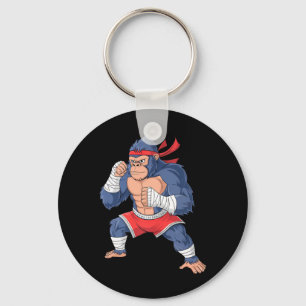 Llavero Luchador de Gorila Entrenamiento de Kick Boxing MM