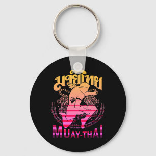 Llavero Luchador de Muay Thai Vintage Tailandia Boxeo Tail