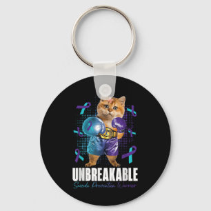 Llavero Luchador Inquebrantable de Conciencia sobre Preven