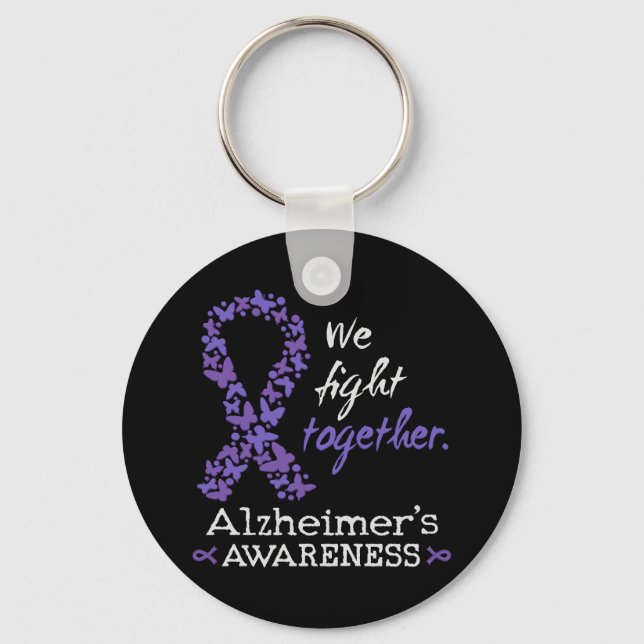 Llavero Luchamos juntos - Conciencia sobre el Alzheimer (Anverso)