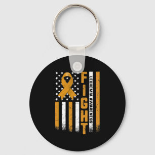 Llavero Luchar contra la leucemia Conciencia Naranja Ribbo