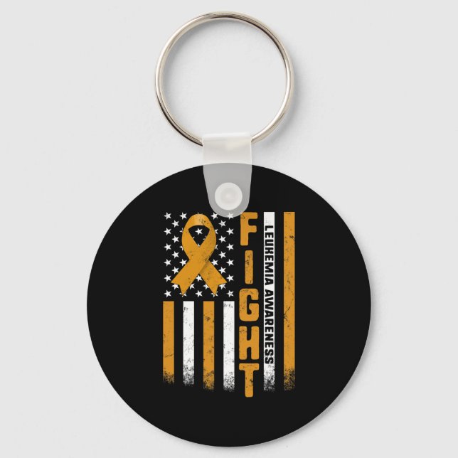 Llavero Luchar contra la leucemia Conciencia Naranja Ribbo (Anverso)